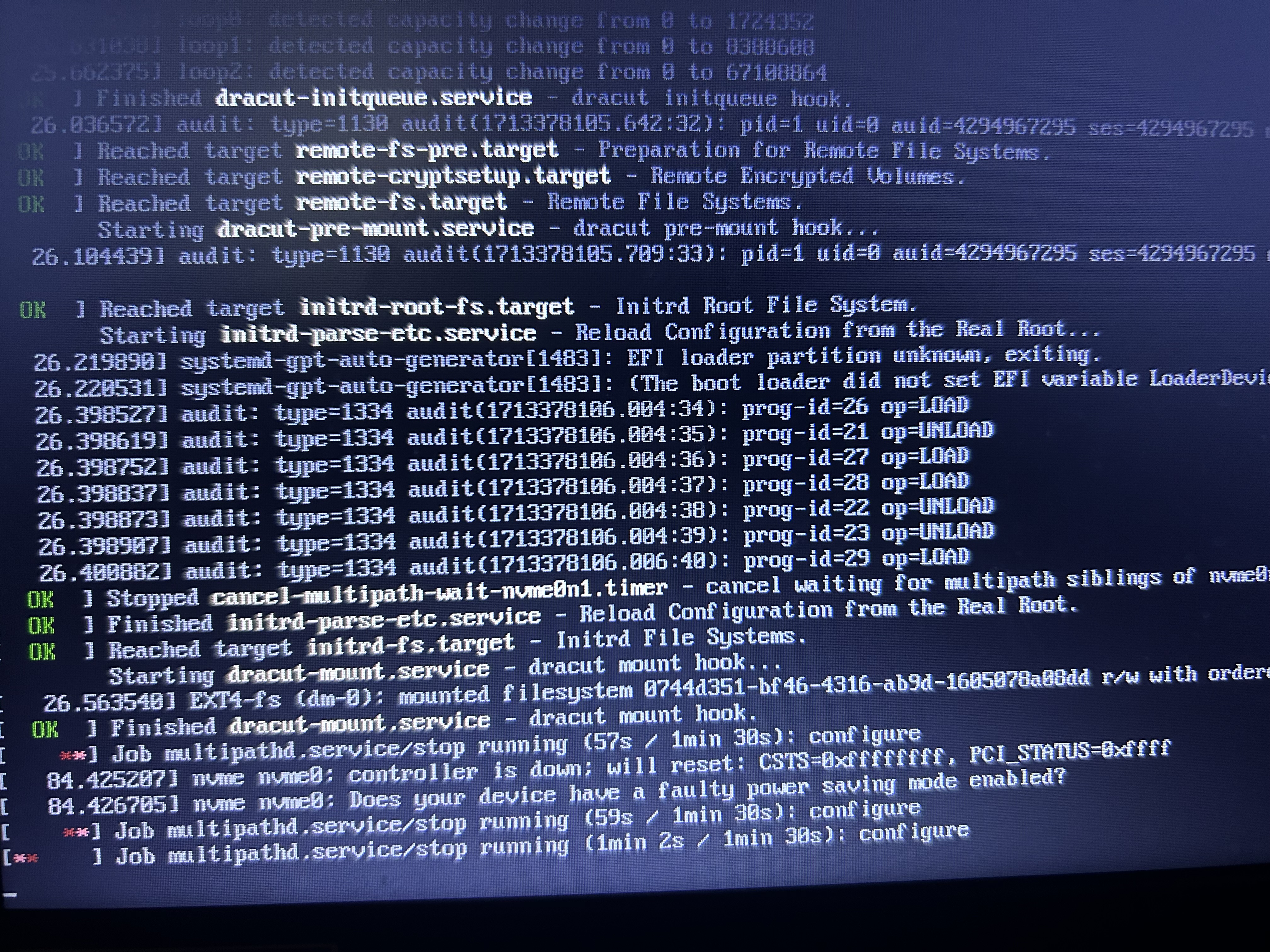 Job multipathd.serive/stop running - User Support - Qubes OS Forum