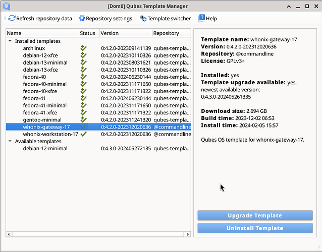 Improved Template Manager