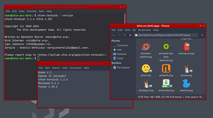 xfce-minimal-configuration