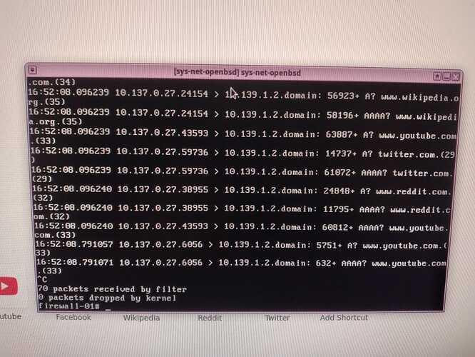 Tcpdump xfn0