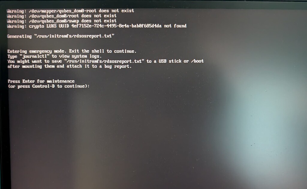 Qubes OS does not start after enabling sys-usb when it is installed on ...