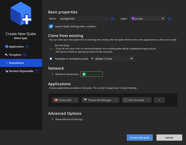 Создаем Standalone VM