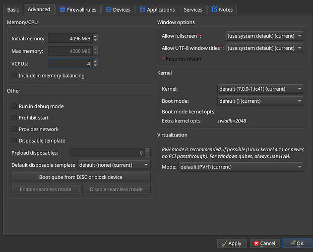 Конфигурируем Standalone VM